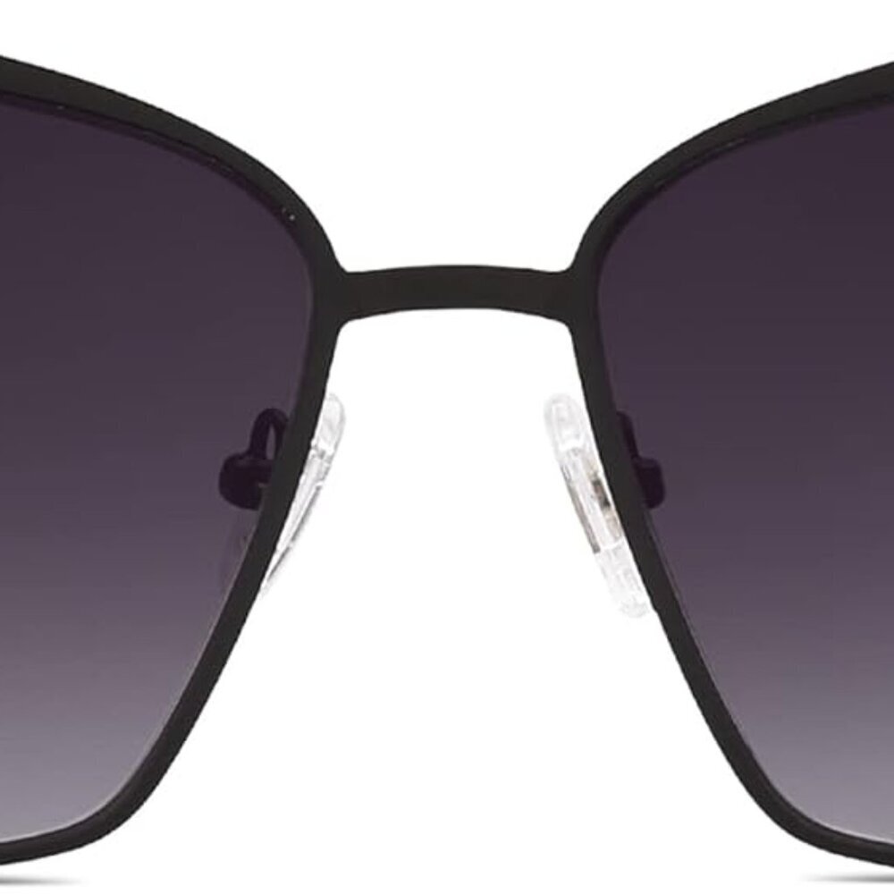 Cateye Sunglasses for Women Fashion Mirrored Lens Metal Frame SJ1086